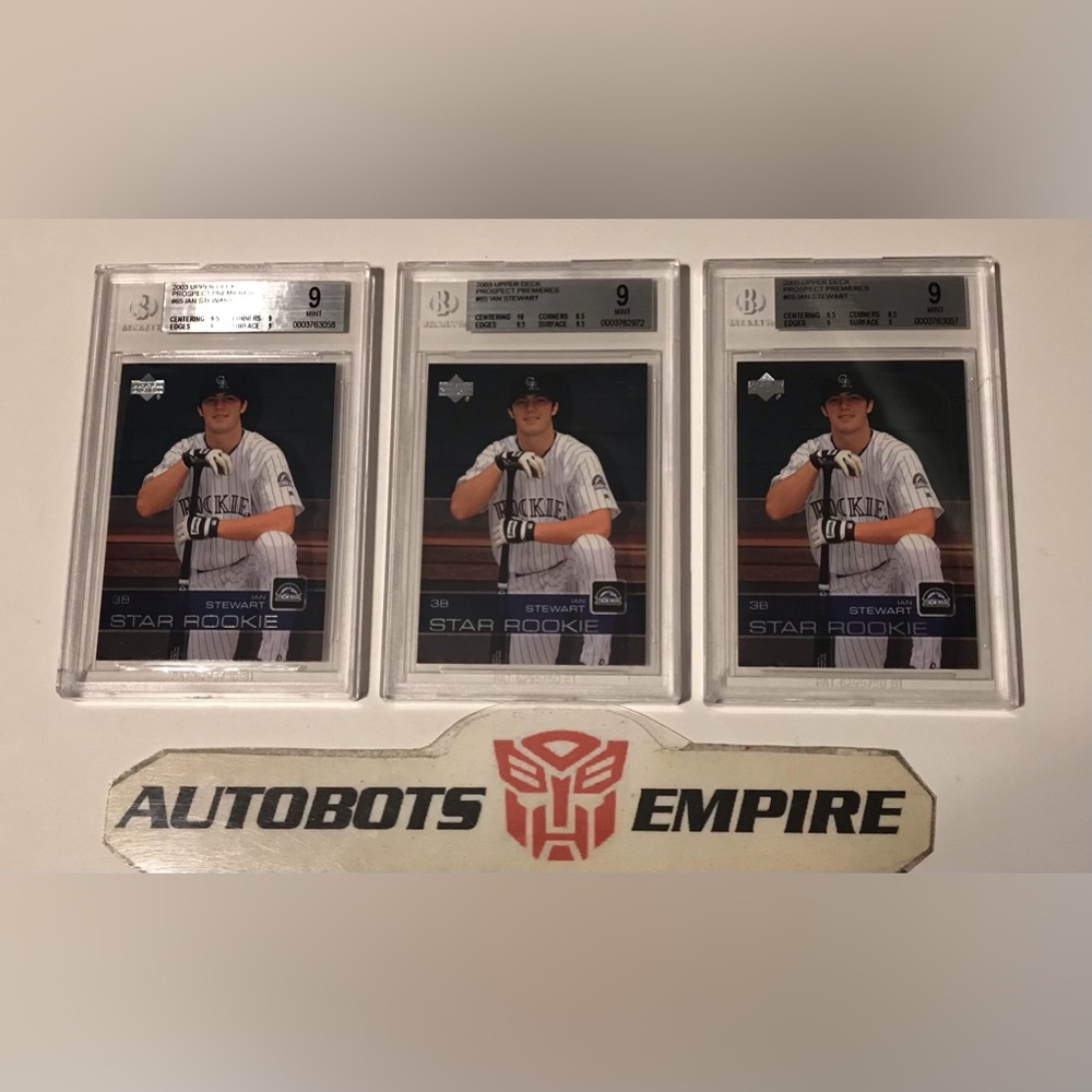 3 Upper Deck BECKETT Grade Prospect Premieres #65 IAN STEWART STAR ROOKIE 9 MINT